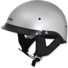 Silver Afx Mens Fx-200 Half Helmet With Dual Built-in Shields