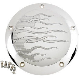 Joker Machine Flame 5-Hole Derby Cover For Harley Touring Chrome 06-960-2C Unpainted