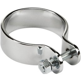 HardDrive Heavy Duty Exhaust Clamps 1.75 Inch Each Chrome For Harley-Davidson