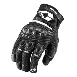 Black, White Evs Mens Nyc Leather Mesh Gloves 2013 Black White
