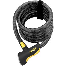 OnGuard Doberman 12MM 6 Foot Coiling Cable With Double Bolt Integrated Lock 8028 Unpainted