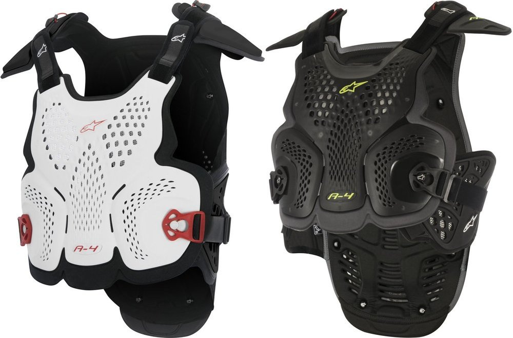 Alpinestars A-4 Max Chest Protection X Small/Small White Anthracite Red 
