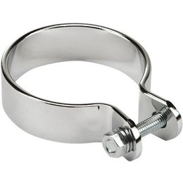 HardDrive Heavy Duty Exhaust Clamps 2.125 Inch Each Chrome For Harley-Davidson