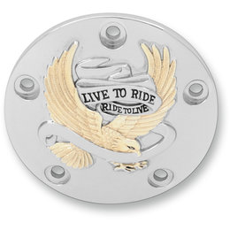 Drag Specialties Live To Ride Points Cover Each For Harley Chrome/Gold 0940-0842 Unpainted