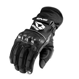 Black, White Evs Mens Blizzard Waterproof Textile Gloves 2013 Black White