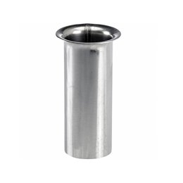 Biltwell Exhaust Tip Trumpet Weld-On 4.5 Inch 16 Gauge Raw Steel Universal Silver