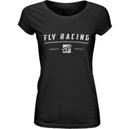 Fly Racing Womens Pursuit Vintage Crew Neck T-Shirt Black