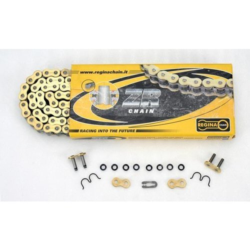 Chain Type: 520 Regina 520 ZRE Z-Ring Chain 110 Links Color: Gold Chain Application: Offroad Chain Length: 110 Gold 