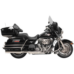 Chrome Rush 4in Big Louie Slip-on Exhaust 2.00 Bfle Tip Com Ch For H-d Flh Flt 95-11