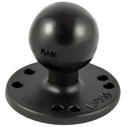 RAM Mount 2.5 Inch Round Plate With AMPS Hole Pattern And C Size Ball RAM-202U Black