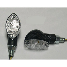 Carbon Bodies, Clear Lenses Dmp Led Marker Lights Mid Oval Carbon Clear