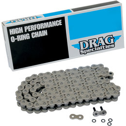 Drag Specialties 530 Series O-Ring Chain 104 Links For Harley Natural 1222-0256