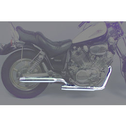 MAC 2:2 Staggered Dual Exhaust W/ Taper Mufflers For Header Chr For Yam Virago