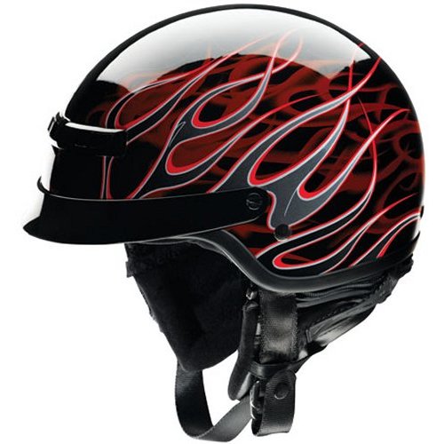 L Large Red Z1R DRIFTER Motorcycle Half Helmet 