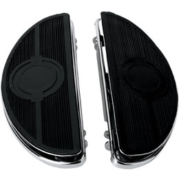 Drag Specialties Half-Moon Driver Floorboards With Inserts For Harley 1621-0160