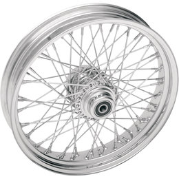 Drag Specialties 18x3.50 60-Spoke Laced Front Wheel For Harley Chrome 0203-0055 Metallic