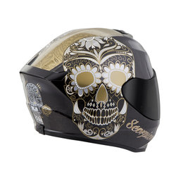 Scorpion Womens EXO-R420 EXOR 420 SugarSkull Full Face Helmet Black