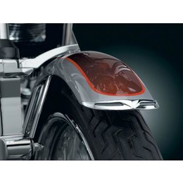 Chrome Kuryakyn Narrow Front Leading Fender Tip For Harley