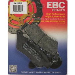 EBC Organic Rear Brake Pads Single Set ONLY For BMW Ducati Victory FA209/2 Unpainted