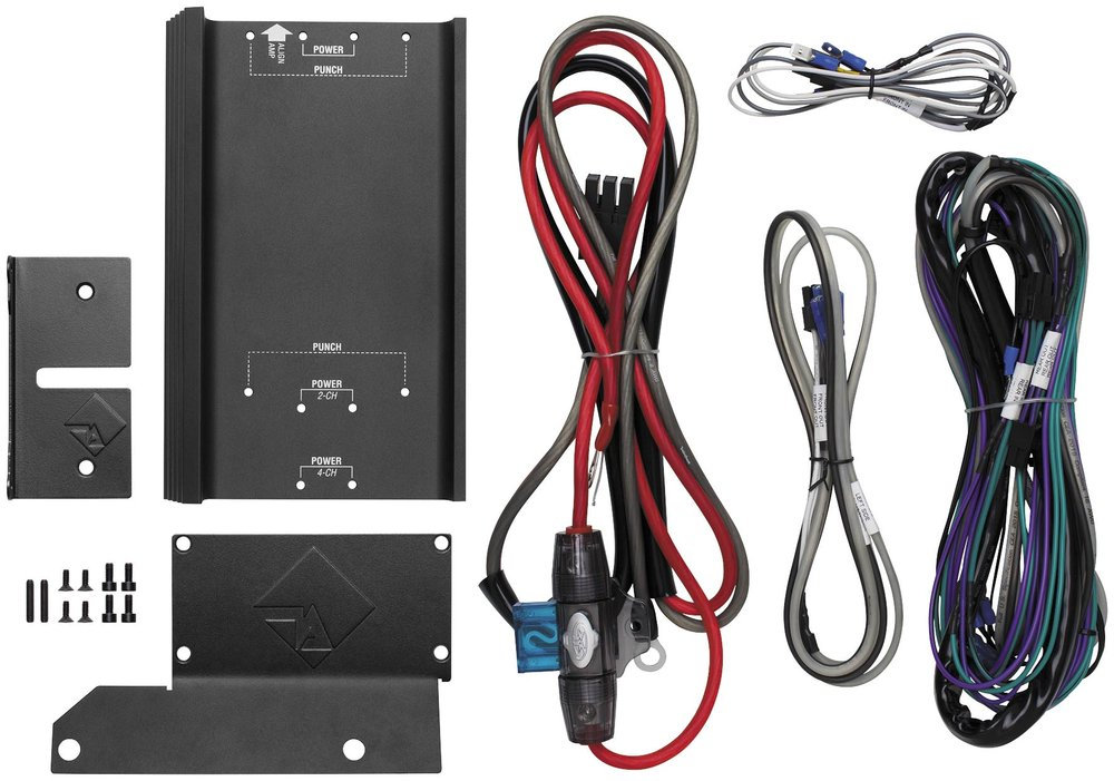 Harley Davidson Amplifier Wiring Kit and Mounting Bracket for 98-13 Road Glide with PBR300X2 or PBR300X4 