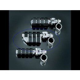 Chrome/black Kuryakyn Dually Iso Pegs With Clevis And Clamps