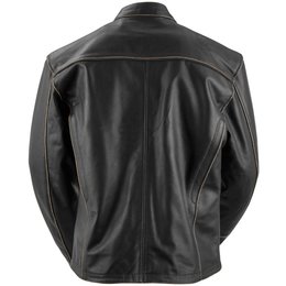 Black Brand Mens Compression Leather Jacket Black
