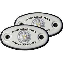 Rigid A-Series ATV Low Power Surface Lights Pair White With Amber LED 48234 White