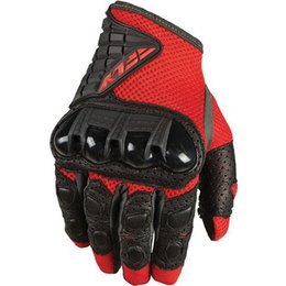 Red, Black Fly Racing Coolpro Force Mesh Gloves Track Black