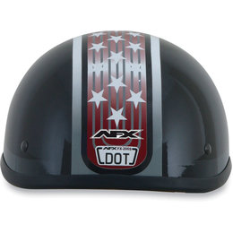 Black Afx Mens Fx-200 Fx200 Slick Star Naked Half Helmet