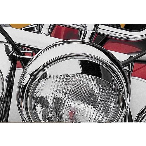 chrome headlight visor