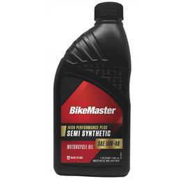 Bikemaster High Performance Semi-Synthetic Motorcycle Oil 10W40 1 Quart 532316 Unpainted