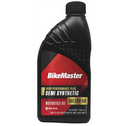 Bikemaster High Performance Semi-Synthetic Motorcycle Oil 20W50 1 Quart 532319 Unpainted