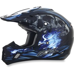 Black, Blue Afx Mens Fx-17 Fx17 Inferno Helmet Black Blue