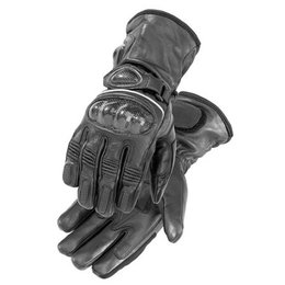 Black Firstgear Heated Carbon Motorcycle Gloves