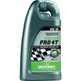 Motorex Racing Pro 4T Full Synthetic Oil For 4-Stroke MX Engine OW40 1 Liter Unpainted