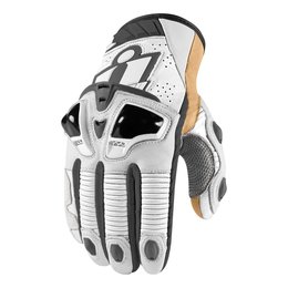 White Icon Mens Hypersport Pro Short Leather Gloves 2014