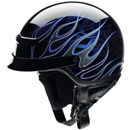 Black, Blue Z1r Nomad Hellfire Half Helmet Black Blue