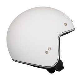 Z1R Jimmy Rubatone Open Face 3/4 Motorcycle Helmet With Snaps White
