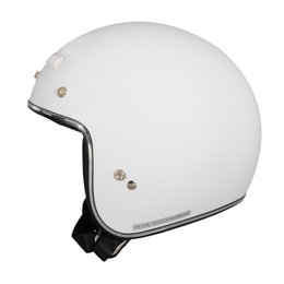 Z1R Jimmy Rubatone Open Face 3/4 Motorcycle Helmet With Snaps White