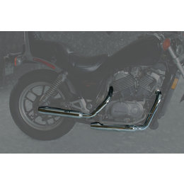 MAC 2:2 Staggered Dual Exhaust W/ Tapered Tip Mflrs Chr For Hon Shadow 500 83-86