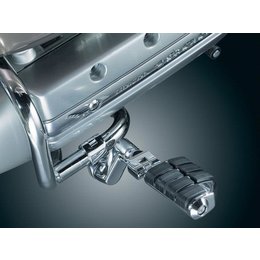 Chrome/black Kuryakyn Offset Dually Highway Pegs With 1 In Clamps Chrome