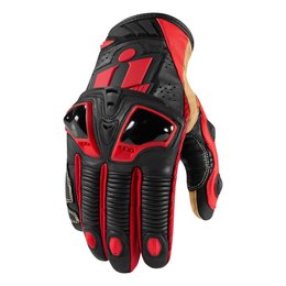 Red Icon Mens Hypersport Pro Short Leather Gloves 2014