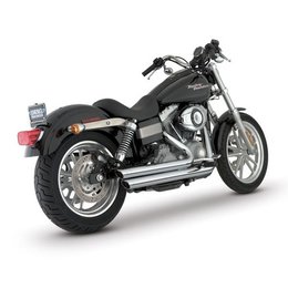 Vance & Hines Big Shots Staggered Exhaust Full System Chrome For Harley FX Metallic