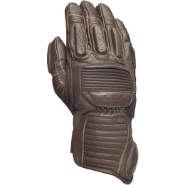 RSD Mens Ace Leather Padded Riding Gloves Brown