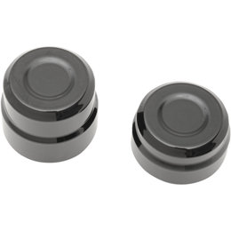 Drag Specialties Hotop Designs 1-1/4 Axle Nut Covers For Harley Black 0214-0833