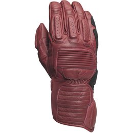 RSD Mens Ace Leather Padded Riding Gloves Red