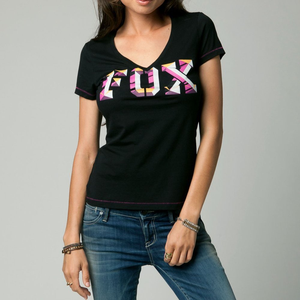 Fox Racing Fox Girl Chance Vneck Tee Shirt Black