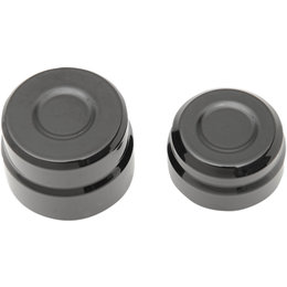 Drag Specialties Hotop Designs 36mm Axle Nut Covers For Harley Black 0214-0835