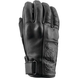 Speed & Strength Womens Black Heart Leather Riding Gloves Black