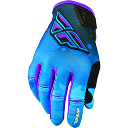 Blue, Purple Fly Racing Womens Kinetic Gloves 2014 Blue Purple